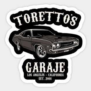 Toretto's Garaje Sticker